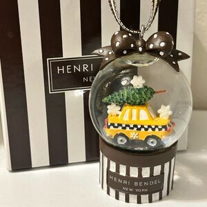 Henri Bendel Mini Snow Globe Taxi Cab Ornament